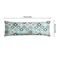 thumbnail image 6 of Symmetrical Nordic Body Pillow Cover 20x54 - Rustic Style Long Pillow Case with Invisible Zipper - Natural & Floral Design - Machine Washable Pillowcase, 6 of 7