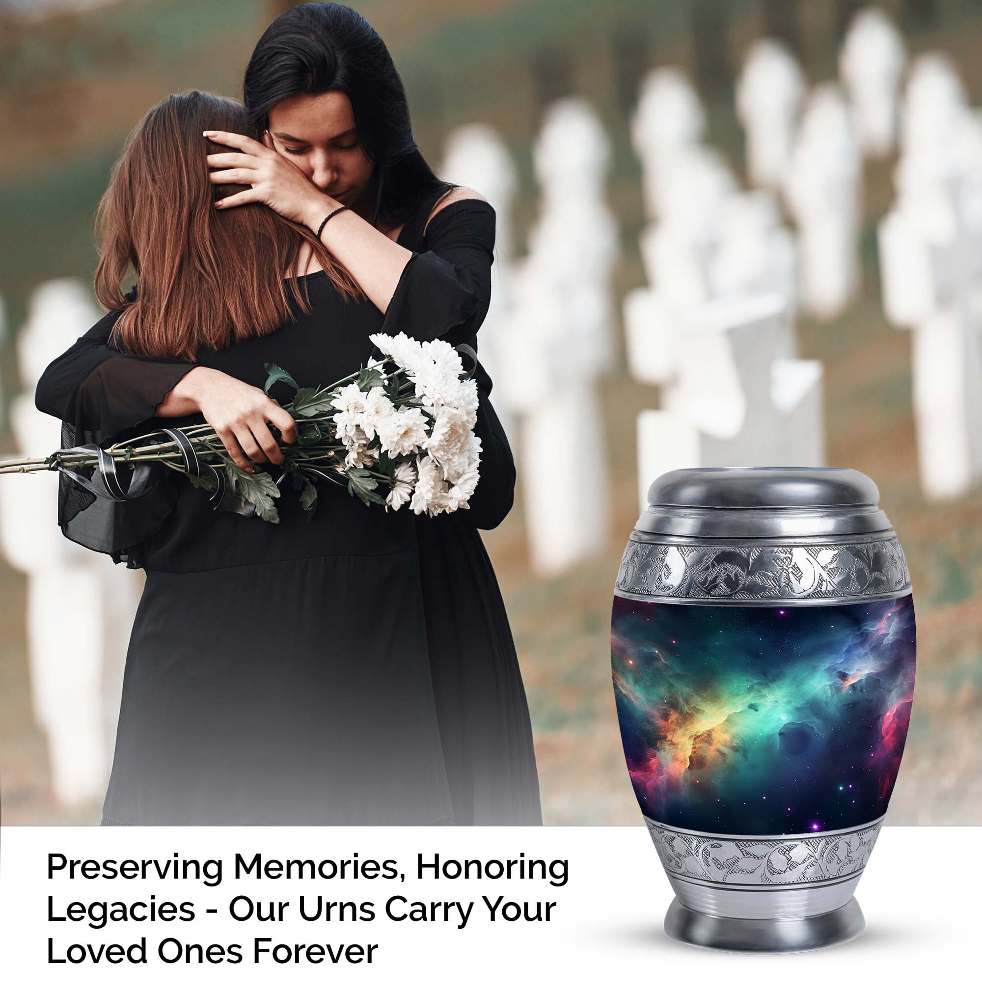 Realistic Spiral Galaxy Small Galaxy Urn - Cremation Urn Human Ashes - Funeral Urns For Adult Ashes Men - Urn For Ashes For Women - Urns For Human Ashes Set Of 4 (Size - 3inch, 4pcs)