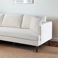 thumbnail image 6 of Edenton Mid-Century Modern Velvet Left Facing Sectional Sofa in Cream, 6 of 6