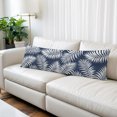 thumbnail image 2 of Navy Blue Palm Leaf Body Pillow Cover 20 x 60 Inch Decorative Pillow Cover Summer Coastal Botanical Tropical Lumbar Pillowcase Seasonal Rectangle Cushion Case for Couch Sofa Bed Living Room, 2 of 9