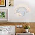 thumbnail image 2 of Luz de pared interior LED 8W, lámpara de pared blanca con letras creativas 3000K Lámpara de pared de metal moderna blanca cálida para dormitorio Sala de estar Escalera Pasillo Ormromra WLJ-4986, 2 of 5