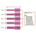 thumbnail image 2 of Long Alumina Nozzle Cups for TIG Welding Torches Series 17/18/26 with Gas Lens Set-Up - Assorted Sizes: #4L to #8L - (10 PIECES), 2 of 3