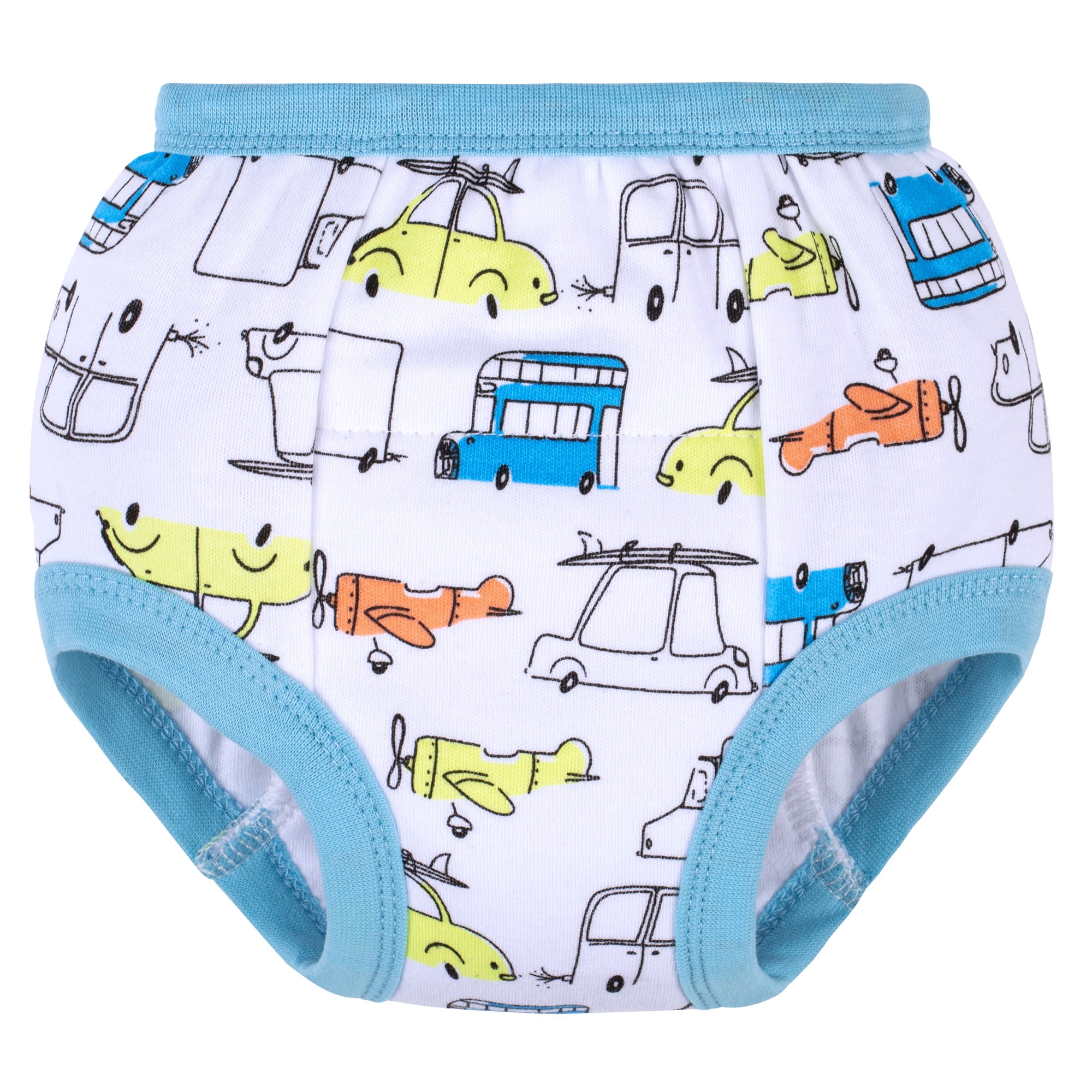 BIG ELEPHANT 10 Packs Baby Girls' and Boys' Potty Training Pants, 100% Cotton Absorbent Training Underwear for Toddler, 3T
