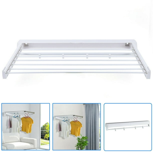 DENEST Wall Mount Folding Drying Rack For Bedrooms Bathrooms Laundry