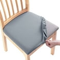 thumbnail image 1 of Fundas de asiento estirables: ajuste oblongo cuadrado de forma redonda de 2 grises Ideaworks JB7621GRAY, 1 of 4