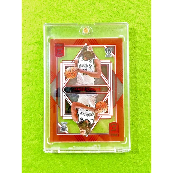 JAMES HARDEN ASIA RED CLEAR CARD JERSEY #13 NETS SP 2021-22 Elite DECK 76ers SSP