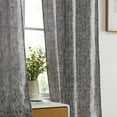 thumbnail image 6 of THD Avi Jacquard Slub Texture - Privacy Curtains with Grommet Lightweight Window Curtains Drapery Panels for Bedroom, Dining Room & Living Room, 2 Panels (37 x 84 Inch, Charcoal Grey), 6 of 7
