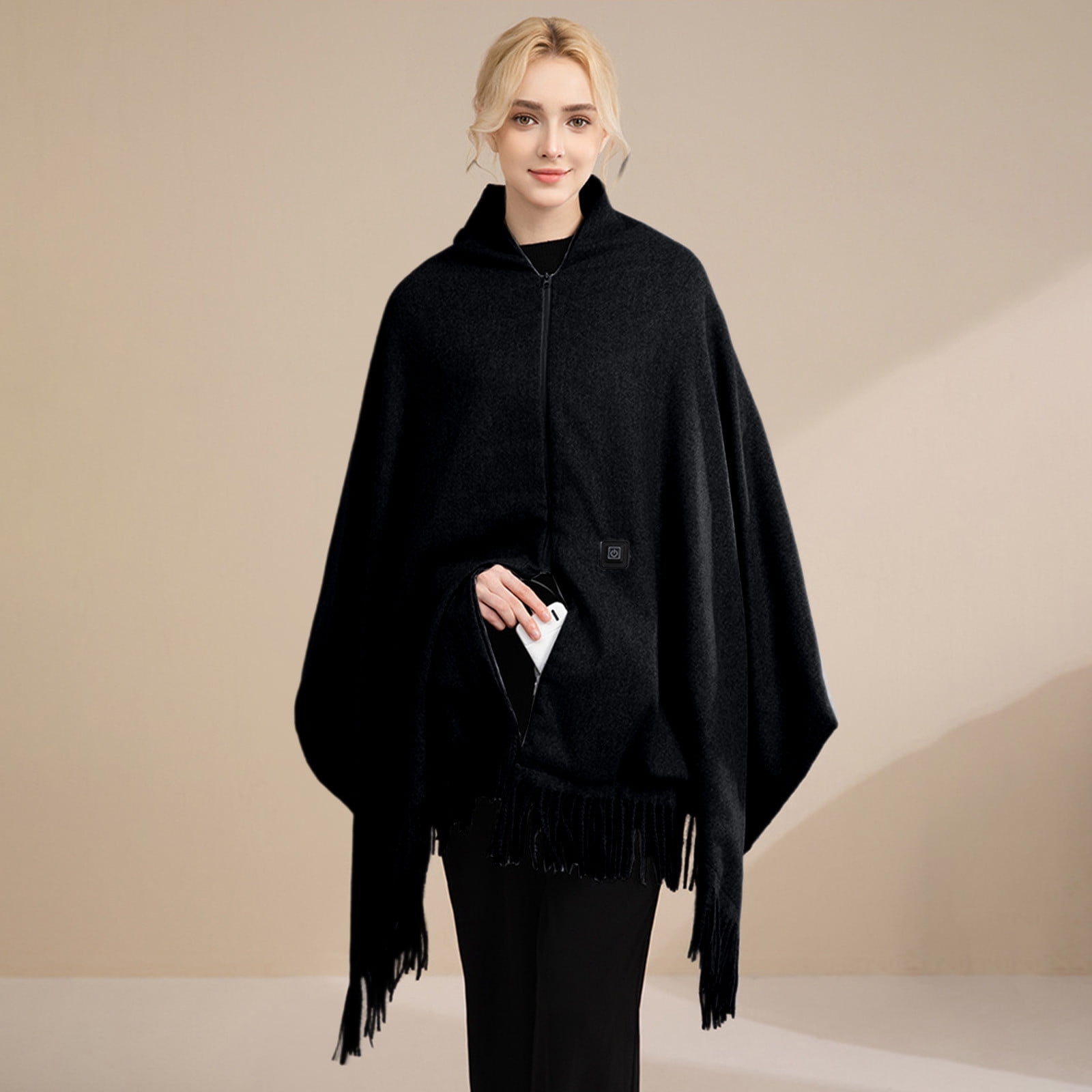 Electric Heated Shawl Wrap Wearable Soft Blanket Portable USB Heating Wrap with 3 Temperature Levels for Women Men Home Office Travel Outdoor 79x28 Inch