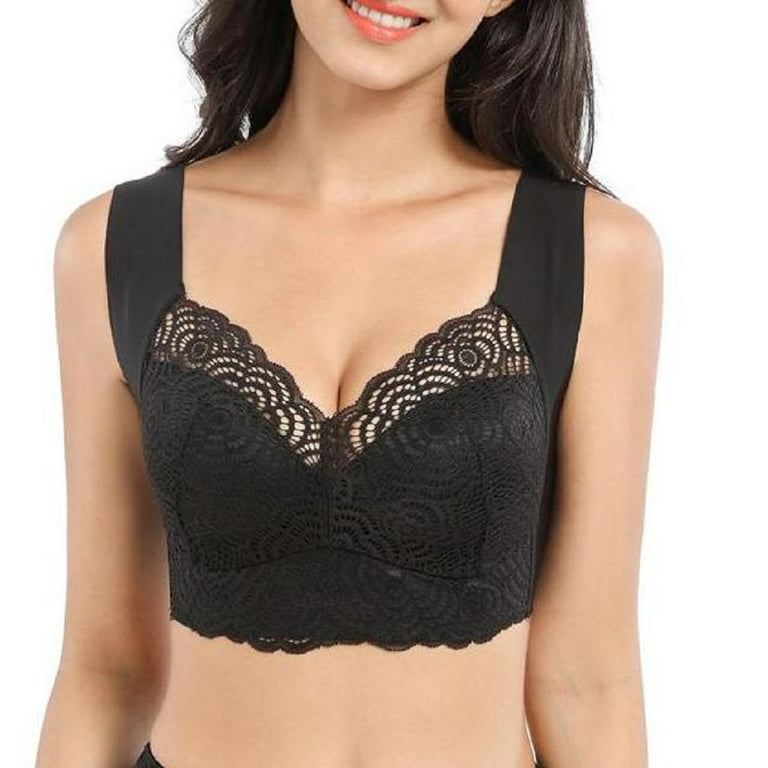 Pepper Lace All You Bra Body Hugging Lift Underwire Bra Lightly Lined Cups  Lace Black Bra For Women