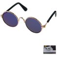 thumbnail image 1 of Metal Frame Small Round Pet Sunglasses for Special Tidal Glasses for Cats or Small Dogs (Deep Blue), 1 of 8