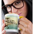 thumbnail image 2 of The White Cliffs Of Dover- England- Vintage Photograph, 11oz Two-Tone Yellow Mug, 2 of 7