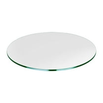 Dulles Glass 20" Round Table Top 1/4" Thick, Flat Polished Tempered Glass for Indoor Dining or Outdoor Patio, 7 Pounds