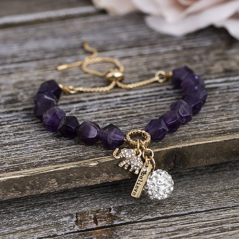 Women's amethyst bracelet sale