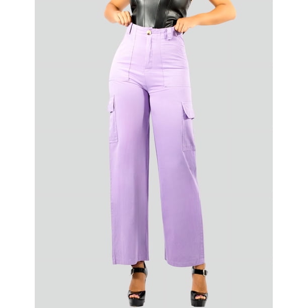Pantalón Cargo Mujer Wide Legs Pantalones Anchos Mom Jeans