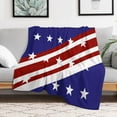 thumbnail image 5 of American Flag Design-1 Print Blanket Warm Throw Blanket Soft Flannel Lightweight Throw Blankets Couch Bed Travel Bedding Room Decor for Kids Teens Adults, 5 of 7
