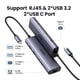 thumbnail image 5 of Adaptador Ethernet HUB USB C de 10 Gbps UGREEN HUB USB RJ45 de 1000 Mbps para computadora portátil Macbook Accesorios para WIndows Adaptador de red HUB USB 3.2, 5 of 5