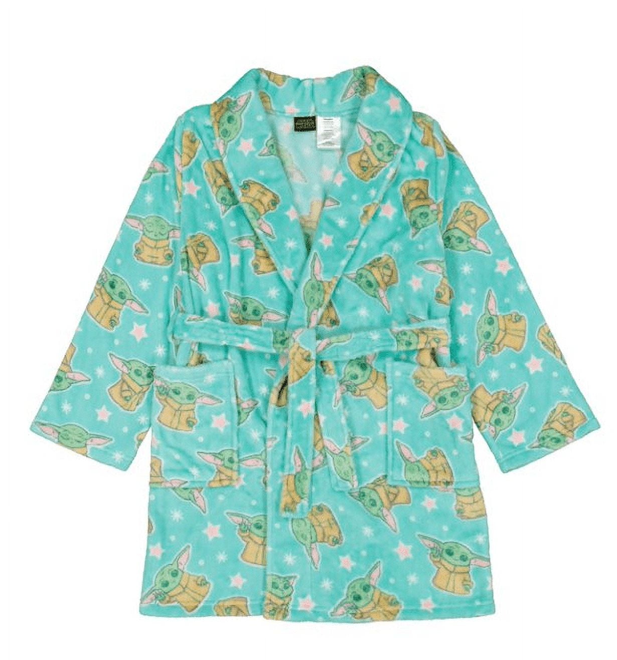Star Wars Girls Baby Yoda Luxe Plush Pajama Robe, Sizes 4-12