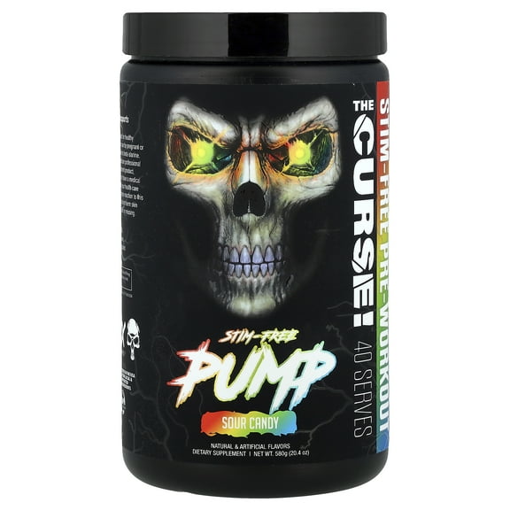 JNX Sports Stim-Free Pump, Pre-Workout, Sour Candy, 20.4 oz (580 g)