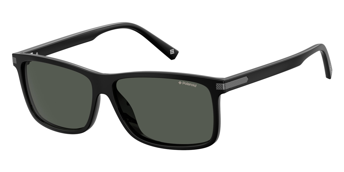 Polaroid PLD 2075/S/X Plastic Unisex Rectangle Polarized Sunglasses Black 59mm Adult