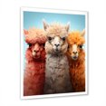 Designart "Family Portrait of Cheerful Alpacas I" Animals Framed Wall