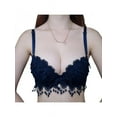 thumbnail image 4 of Dragonus Women's Sexy Romantic Embroidery Lace Extreme Padded Push Up Underwear Bra Set Bra Knicker, 4 of 5