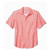 $118 Tommy Bahama Men's, Fine-Apple Camp Shirt, Ember Red, S