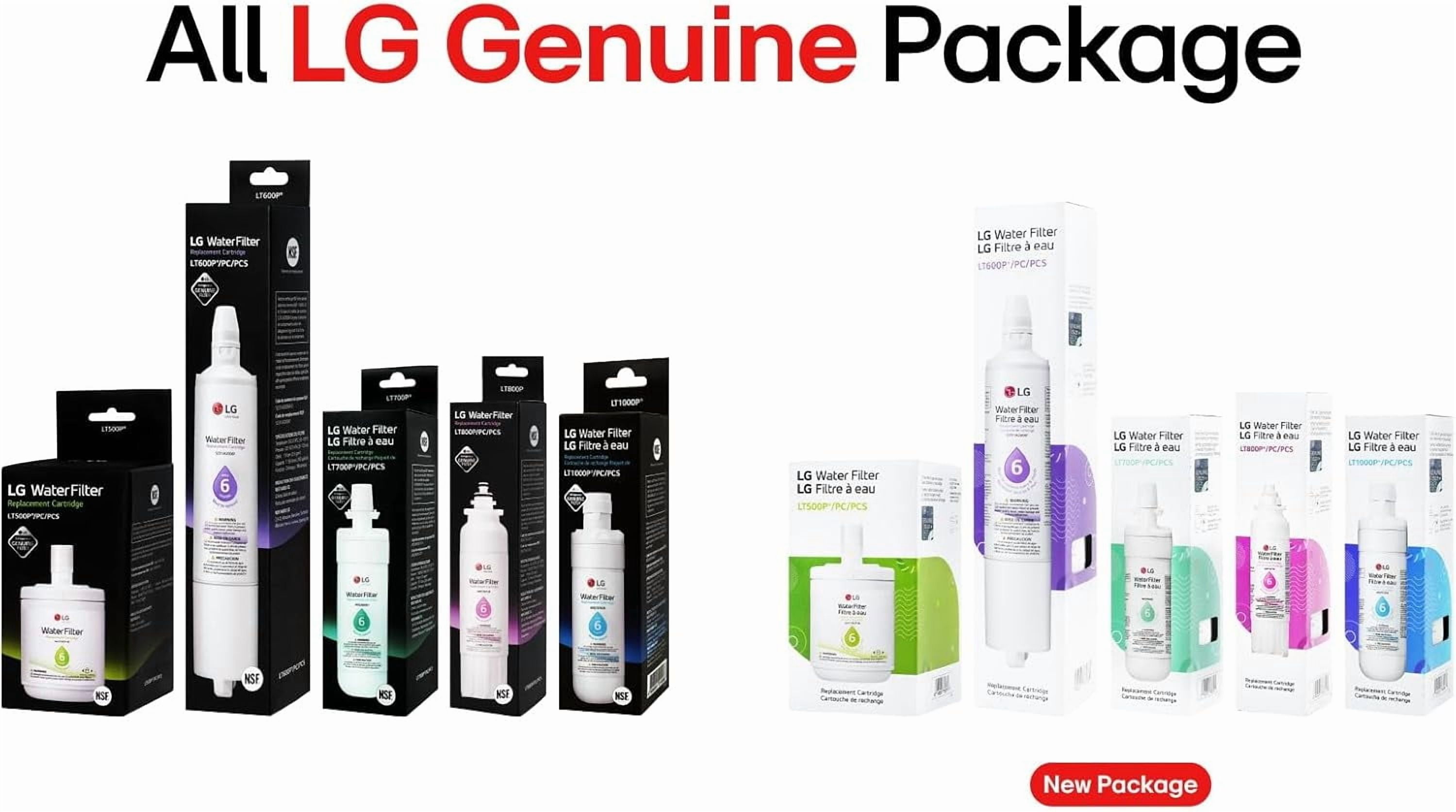 1-Pack LT1000P Refrigerator Water Filter Replacement Compatible with LG LT1000P2, ADQ74793502, MDJ64844601
