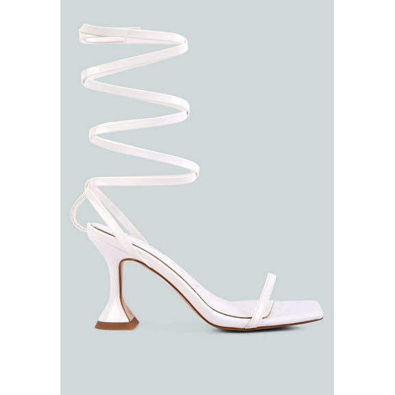 Lewk Strappy Tie Up Spool Heel Sandals