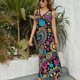 thumbnail image 3 of Vestido Largo Sin Mangas Para Mujer, Paisley Print Traje Informal Para Cumpleaños, Verano, 3 of 5