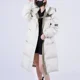 thumbnail image 2 of Chaquetas de invierno para mujer 2024 Chaqueta de plumón con capucha de longitud media Diseño de combinación de colores Chaqueta cálida gruesa de plumón de pato blanco, 2 of 5