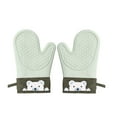 thumbnail image 2 of Oven Gloves & Mitts for Baking | Heat Resistant Silicone Kitchen Gloves for Microwave, Air Fryer & Oven | Non-Slip Grip for Hot Pans, Trays & Dishes | Set of 2 Pairs for Home Cooking, 2 of 6