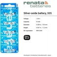 thumbnail image 2 of Renata 335 SR512SW Batteries - 1.55V Silver Oxide 335 Watch Battery (10 Count), 2 of 8