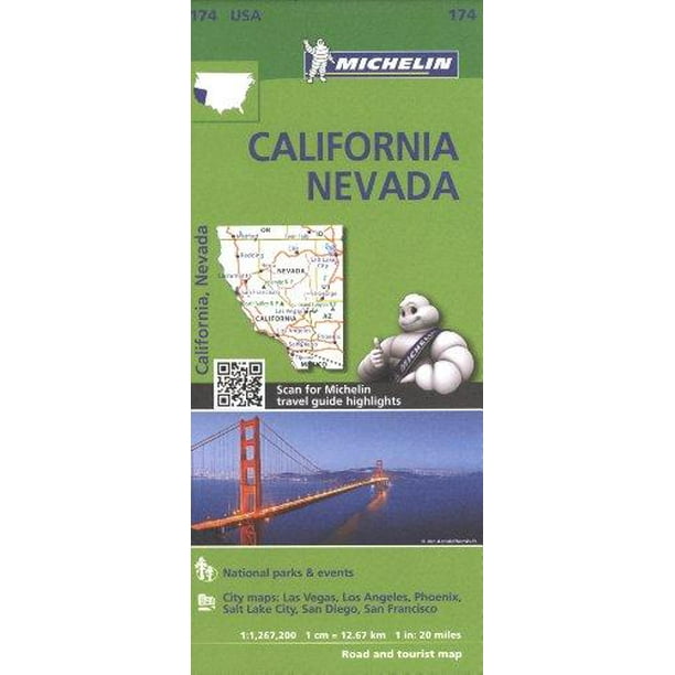 Michelin USA California, Nevada Map 174 (Michelin Zoom USA Maps