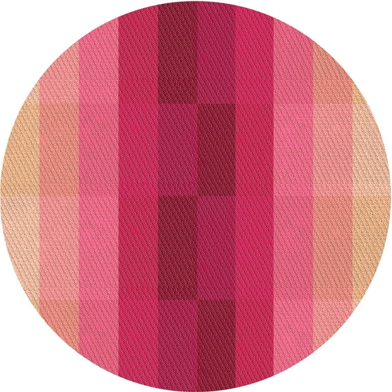 Ahgly Company Machine Washable Indoor Square Transitional Orange Area Rugs, 3' Square
