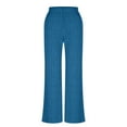 thumbnail image 4 of Hifoo Women Ribbed Wide Leg Pants With Pockets Casual Relaxed Comfy Loose Soft Knit Pajama Pants Trousers Solid Color Joggers Daily Slacks Versatile, 4 of 4