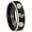 Black And Gold Step Edge, variant on Carbide Marines Sergeant Concave Black Tungsten Men Ring 10MM