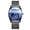 Black and blue mesh strap, variant on Men's watch, men's quartz watch, round shape, motorcycle style, fashionable and trendy, business men's wristwatch, waterproof watch