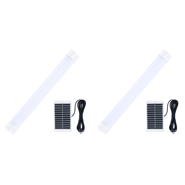Linterna Solar LED para Acampar 2 Unidades Con Gancho Equipos Al Aire Libre (B)
