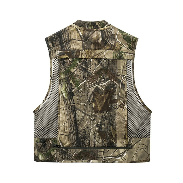 APEXFWDT Men s Fishing Vest Outdoor Work Hunting Utility Vest Quick Dry Safari Travel Vest Jacket with Multi Pockets Walmart