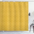 thumbnail image 1 of Yellow Damask Shower Curtain, Romantic Vintage Print of Stylized Plant Flowers Background, Fabric Bathroom Set with Hooks, 69W X 70L Inches, Earth Yellow and Pale Yellow, by Ambesonne, 1 of 3