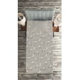 thumbnail image 2 of Ambesonne East Quilted Coverlet 2 Pcs, Cat Kitten Animal, Twin Size, Pale Grey, 2 of 2
