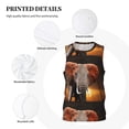 thumbnail image 6 of Easygdp Elephant Sunset in Kenya Men's Mesh Basketball Jersey Quick Drying Sleeveless Shirts Fitted Muscle Tank Tops Sport Round Neck T-Shirt - 4X-Large, 6 of 9