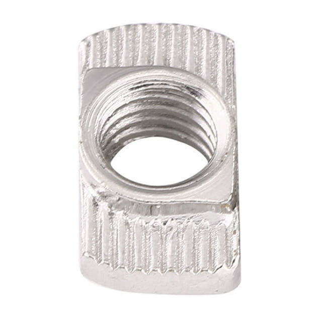 Tuerca de Cabeza de Martillo Con Ranura en t de 50 piezas, sujetador de acero al carbono niquelado para perfil de aluminio con perfiles de extrusión de aluminio