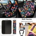 thumbnail image 2 of KUIFORTI Butterfly Pattern Car Seat Covers Full Set 15 Piece Seat Covers Steering Wheel Cover Seat belt Cover Pad Cup Coasters Car Garbage Bag Car Storage Box Rear View Mirror Cover Keychain, 2 of 6