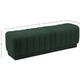thumbnail image 3 of Meridian Furniture Heathrow Green Boucle Fabric Ottoman/Bench, 3 of 7