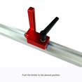 thumbnail image 1 of Woodworking Chute Limiter Red Aluminum Alloy T-slot Stopper Portable Woodworking Guide Rail Miter Track Stop Woodworking Manual Tool for Worker Industry, 1 of 9