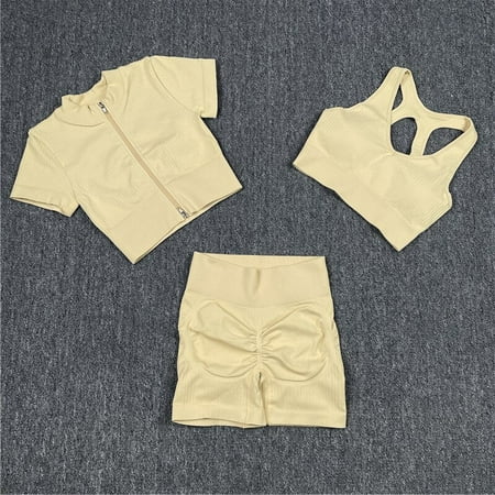 

Women Yoga Set Gym Clothing Sportswear Fitness Long Sleeve Crop Top Bra Seamless Leggings Solid Workout Tracksuits Sports Suit