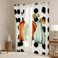 thumbnail image 3 of Homewish Hello Fall Curtains Pack of 2 (42x84 Each),Autumn Pumpkin Curtains Blackout,Geometric Polka Dots Bedroom Curtains For Girls Kids,Breathable Home Decor, 3 of 6