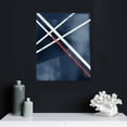 thumbnail image 4 of ONETECH  Blue Abstract Wall Art Navy Blue Bathroom Decor Blue Pictures Wall Decor Modern Home Decor Geometric Canvas Wall Art Framed, 4 of 4