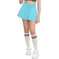 thumbnail image 2 of Girls Children Sport Cross Solid High Waist Sport Tennis Skirt Work Active Skort, 2 of 5